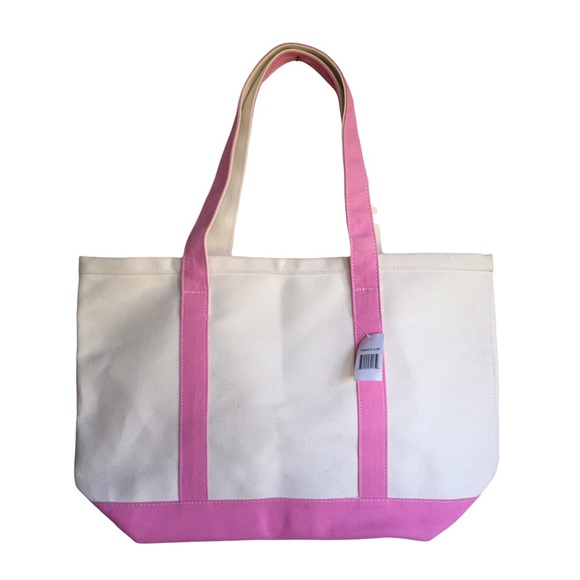 Cream and Pink Farmers Market Canvas tote bag NWT - Picture 7 of 12